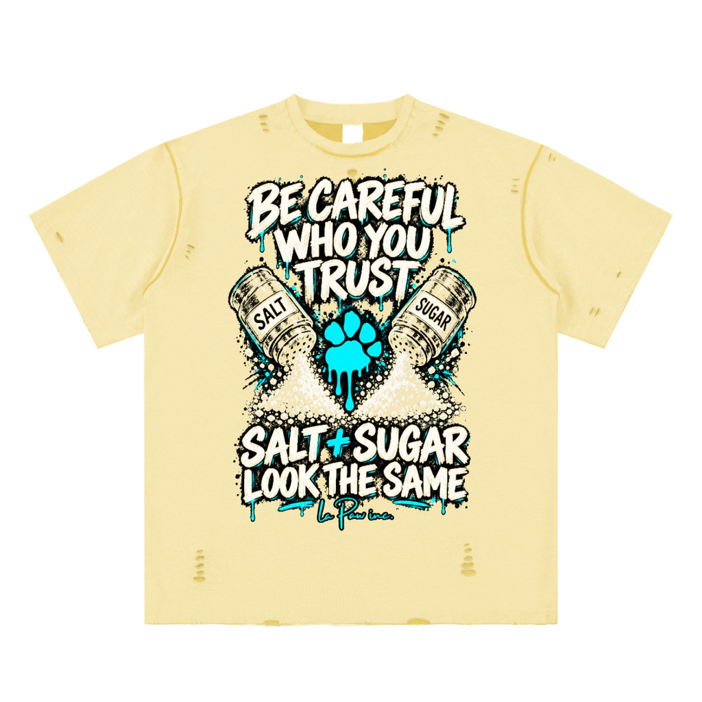 La Paw Inc. Hand-frayed Reversible T-shirt