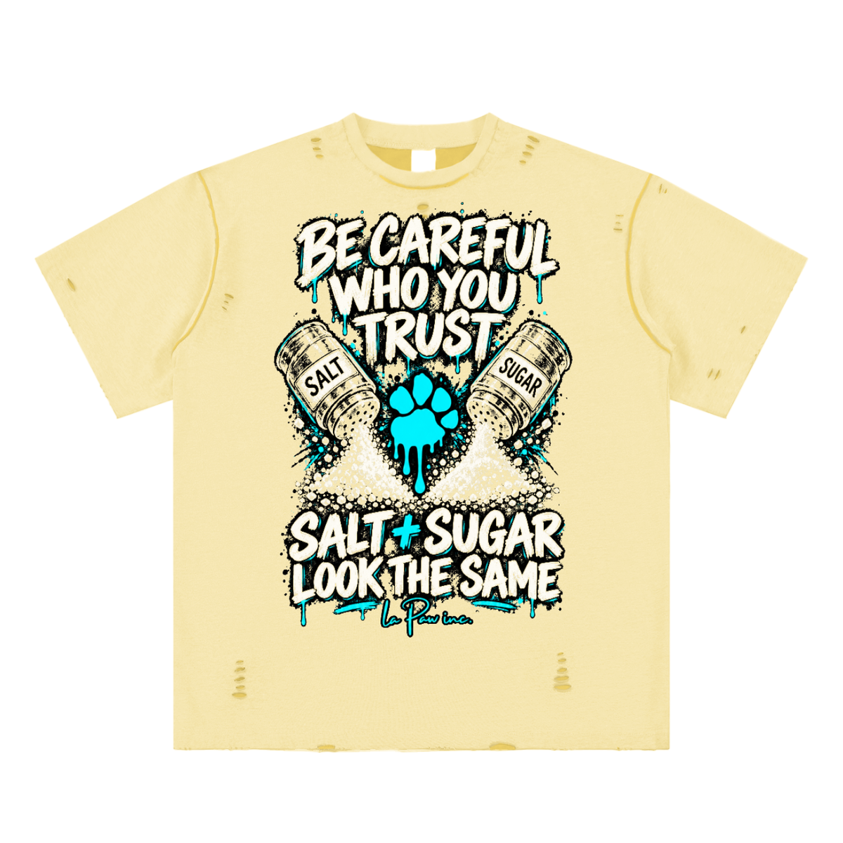 La Paw Inc. Hand-frayed Reversible T-shirt