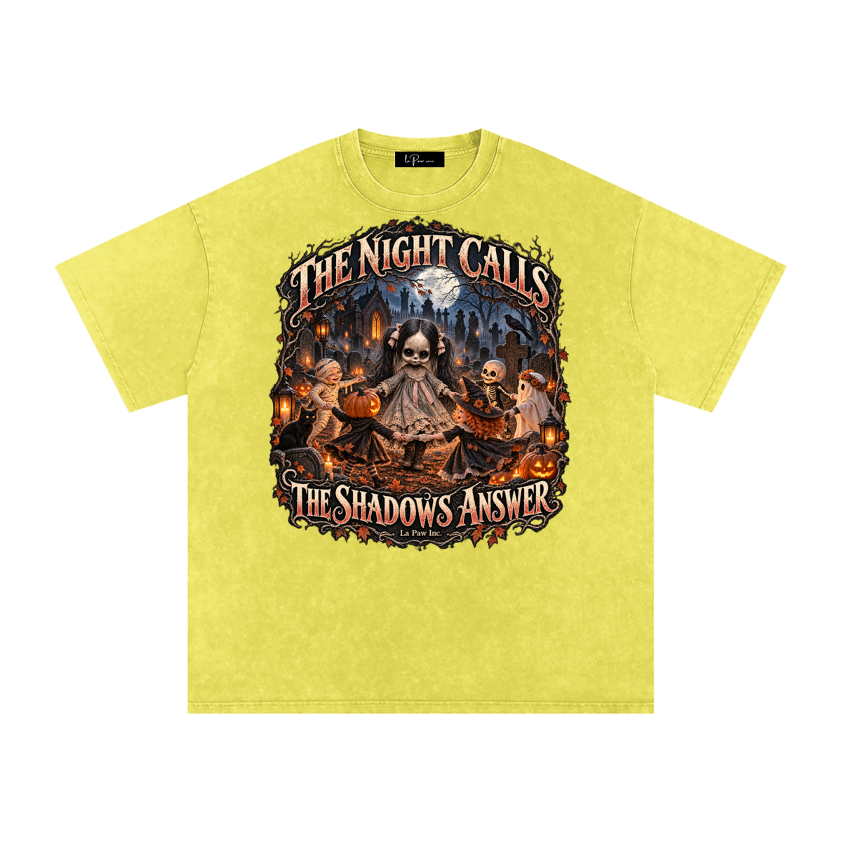 La Paw Inc. The Night Calls Snow Washed Oversized Cotton T-Shirt