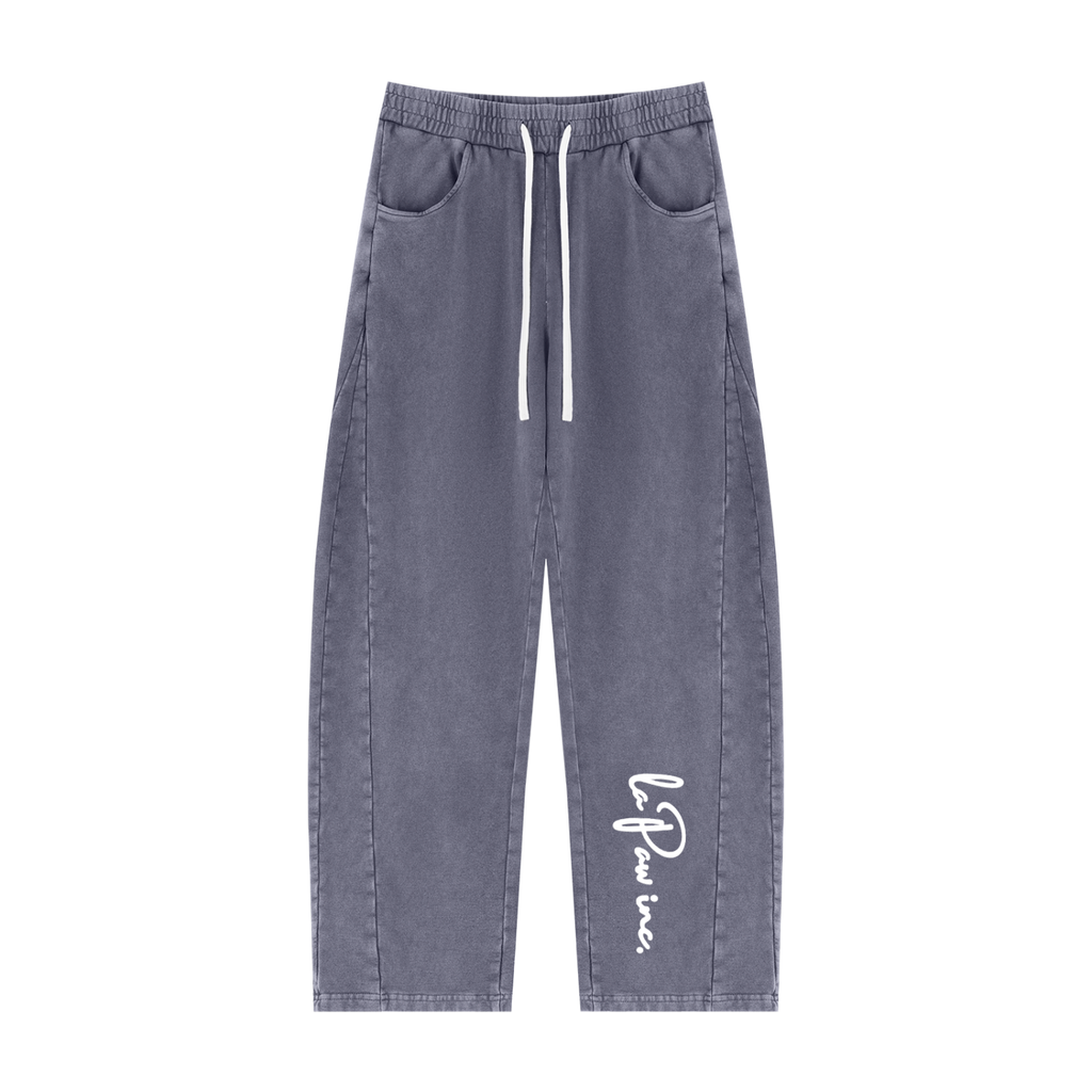La Paw Inc. Signature Unisex Mineral Wash Barrel Sweatpants