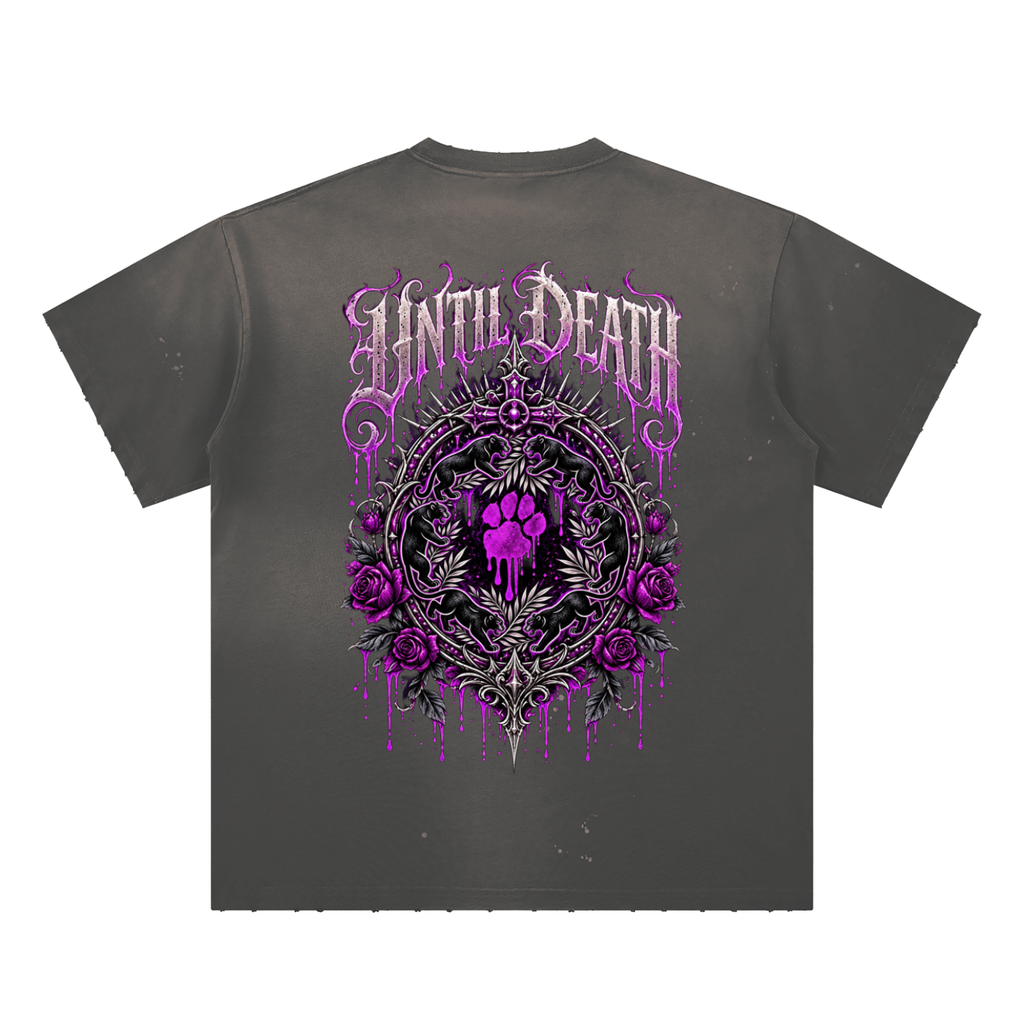 La Paw Inc. Born From Bones Hand-Frayed Sunfade Paint Splatter T-Shirt