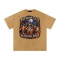 La Paw Inc. The Night Calls Snow Washed Oversized Cotton T-Shirt