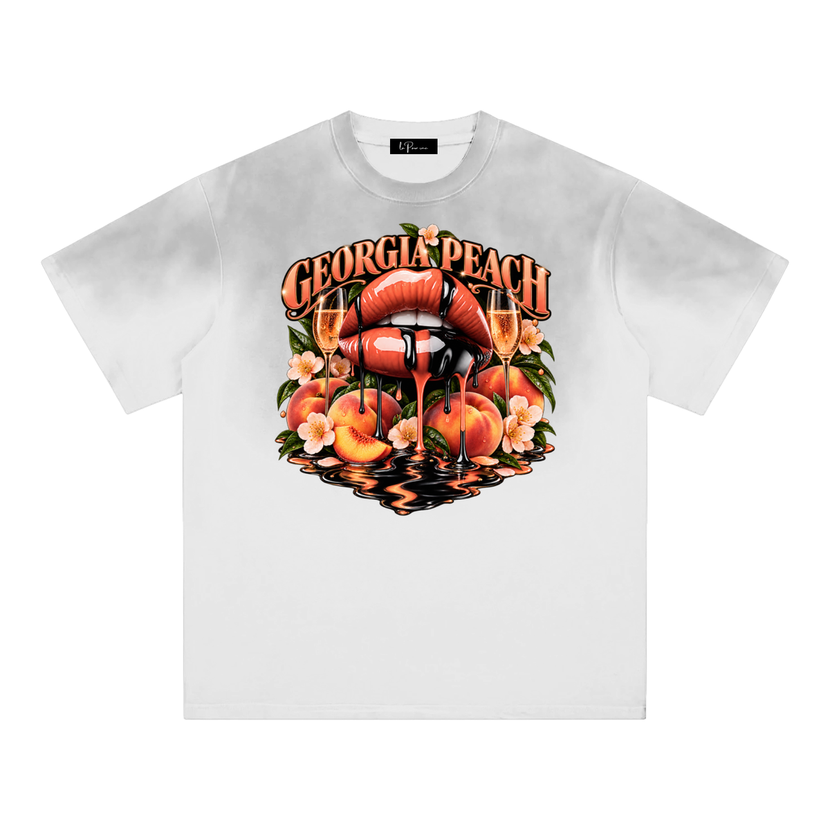 La Paw Inc. Georgia Peach Sunfade Edge Gradient T-Shirt