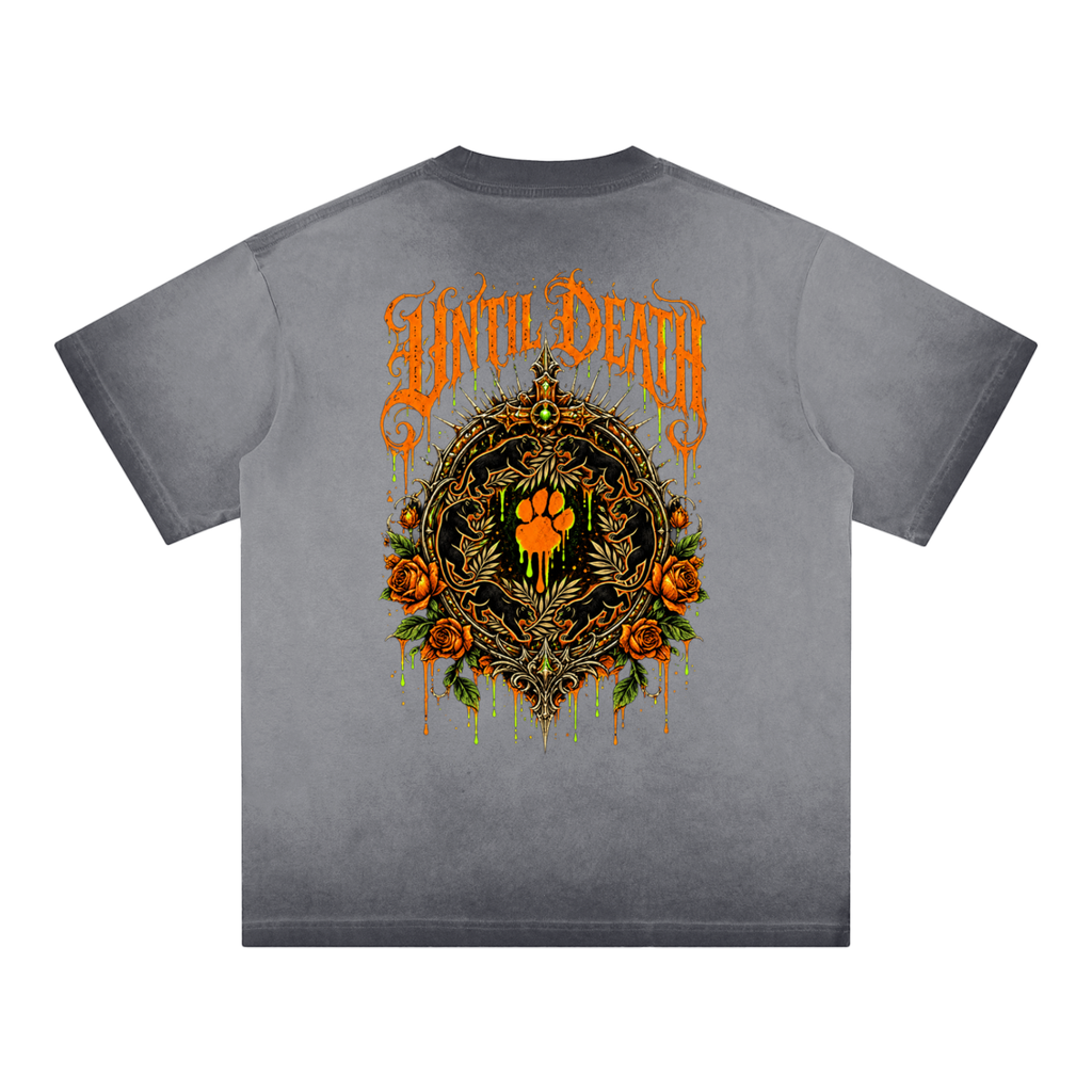 La Paw Inc. Hanging By A Thread Reverse Dyed Loose Cotton T-Shirt