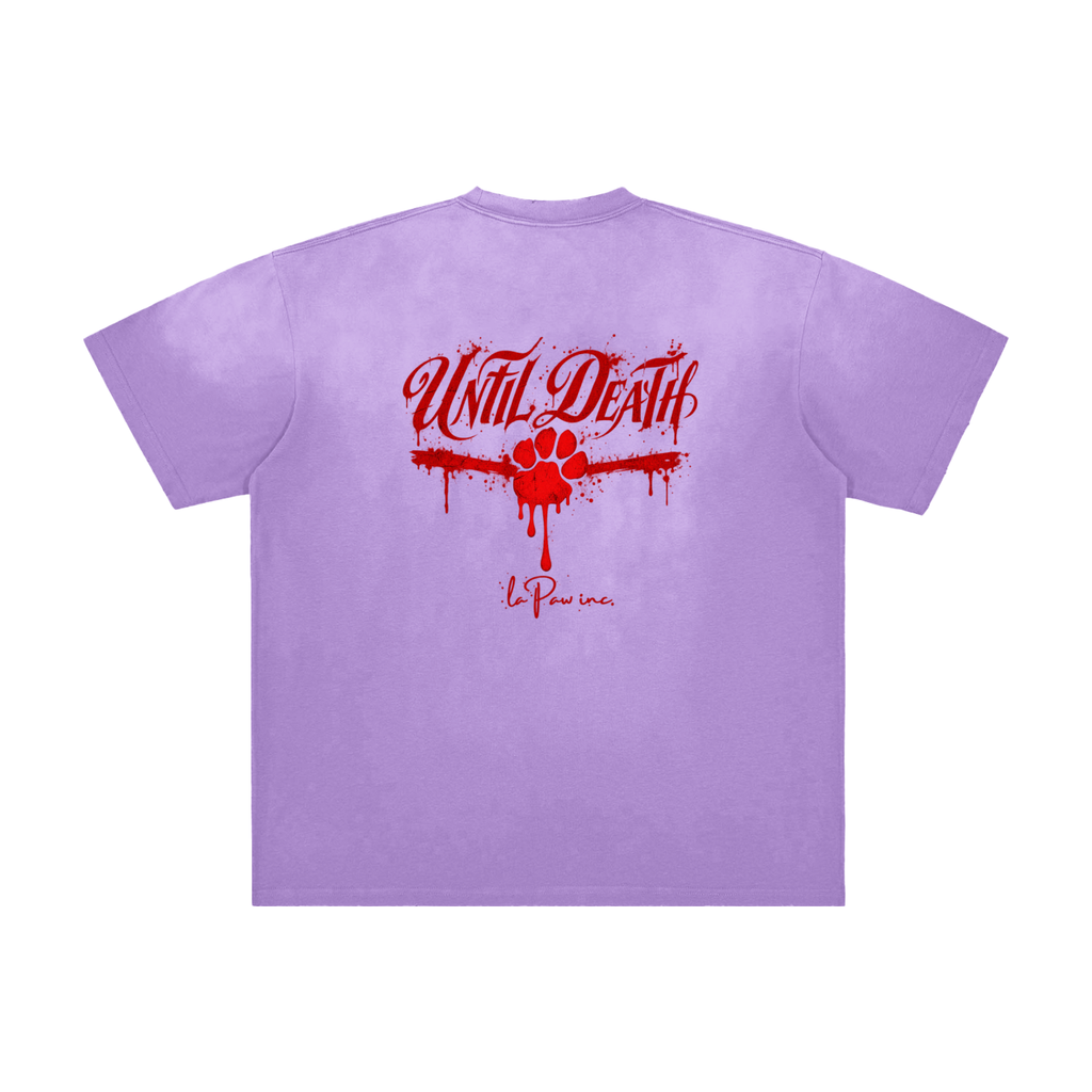 La Paw Inc. Until Death Vintage Washed Frayed T-Shirt