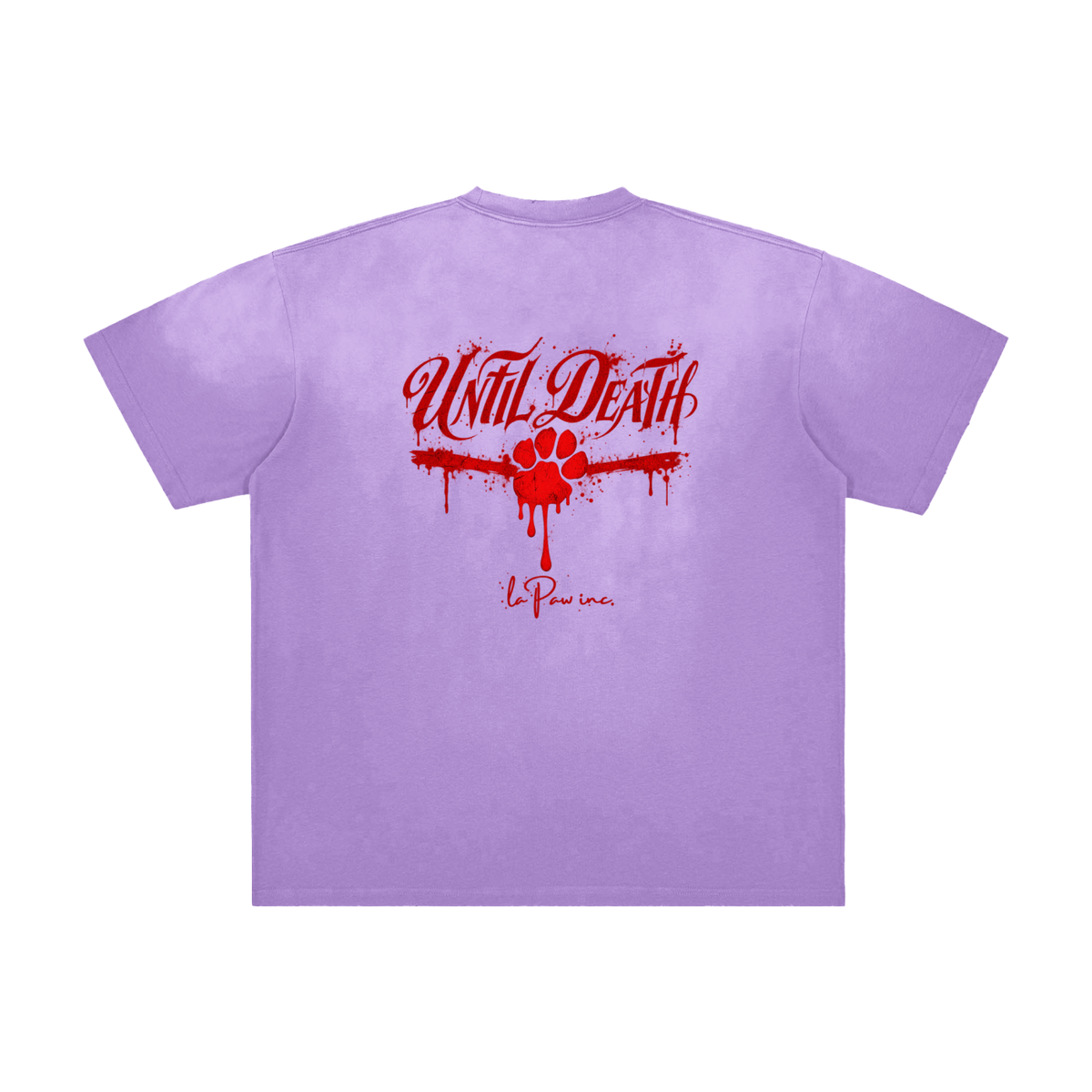 La Paw Inc. Until Death Vintage Washed Frayed T-Shirt