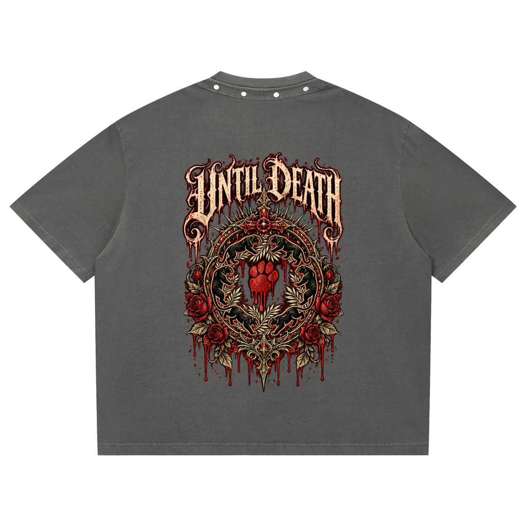 La Paw Inc. The Nightmare Ride with You Unisex Washed Boxy Studded T-Shirt