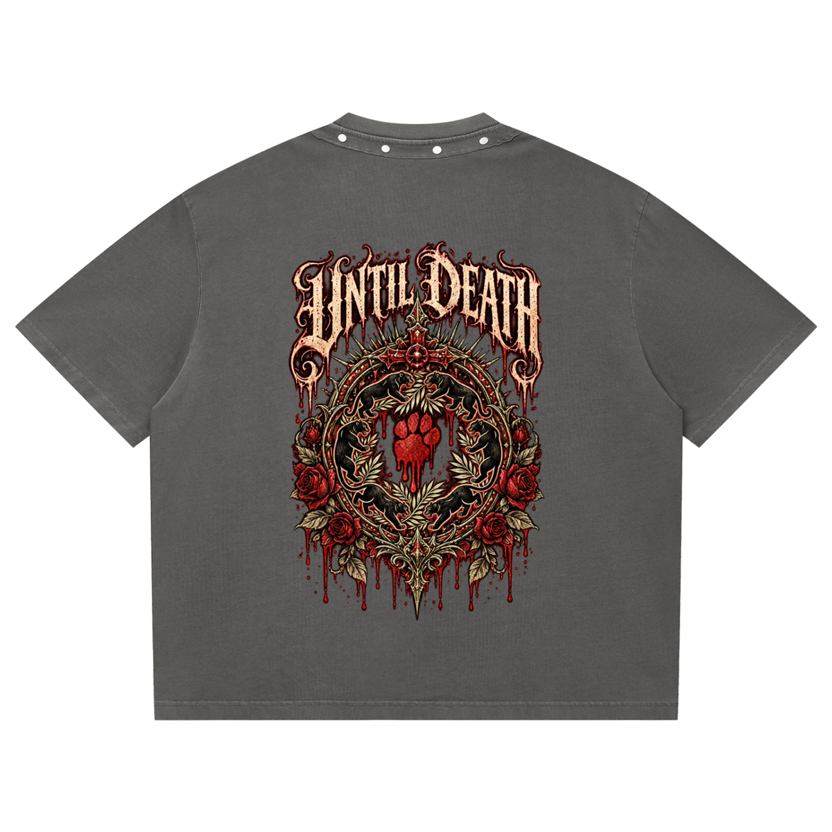 La Paw Inc. The Nightmare Ride with You Unisex Washed Boxy Studded T-Shirt