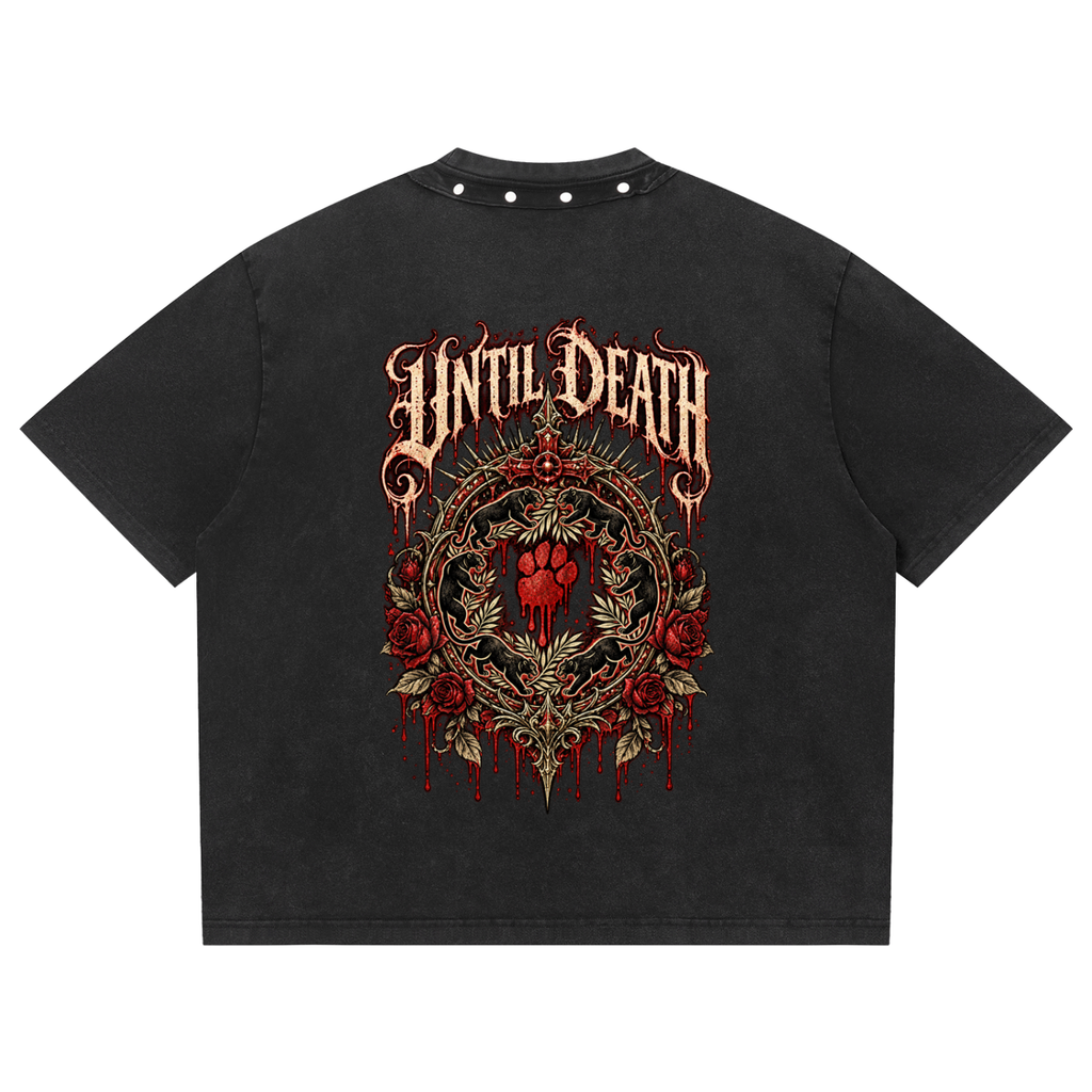 La Paw Inc. The Nightmare Ride with You Unisex Washed Boxy Studded T-Shirt