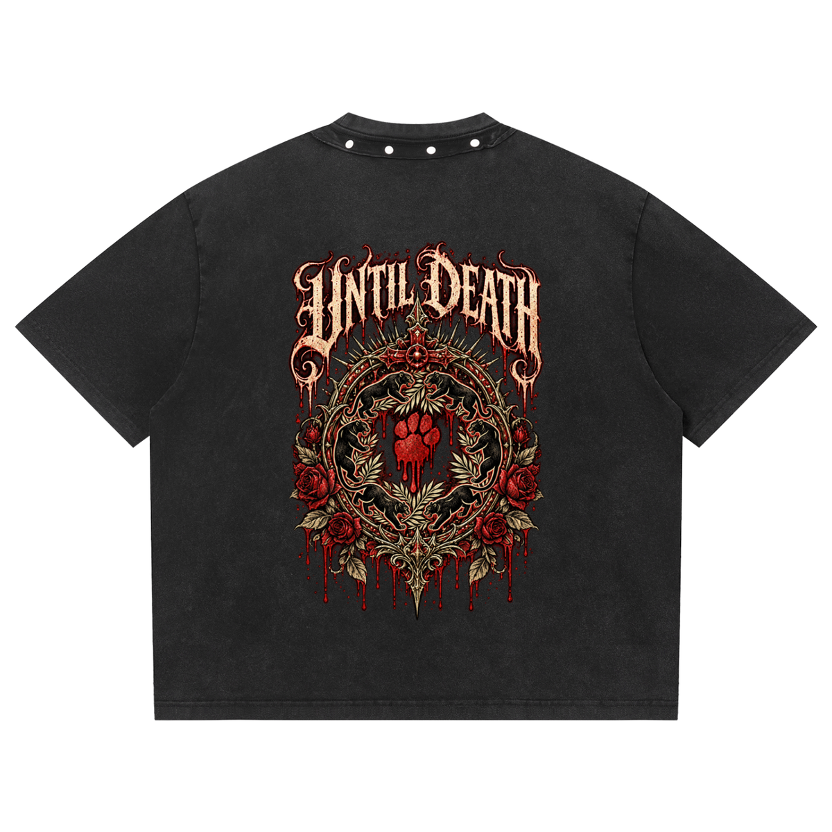 La Paw Inc. The Nightmare Ride with You Unisex Washed Boxy Studded T-Shirt
