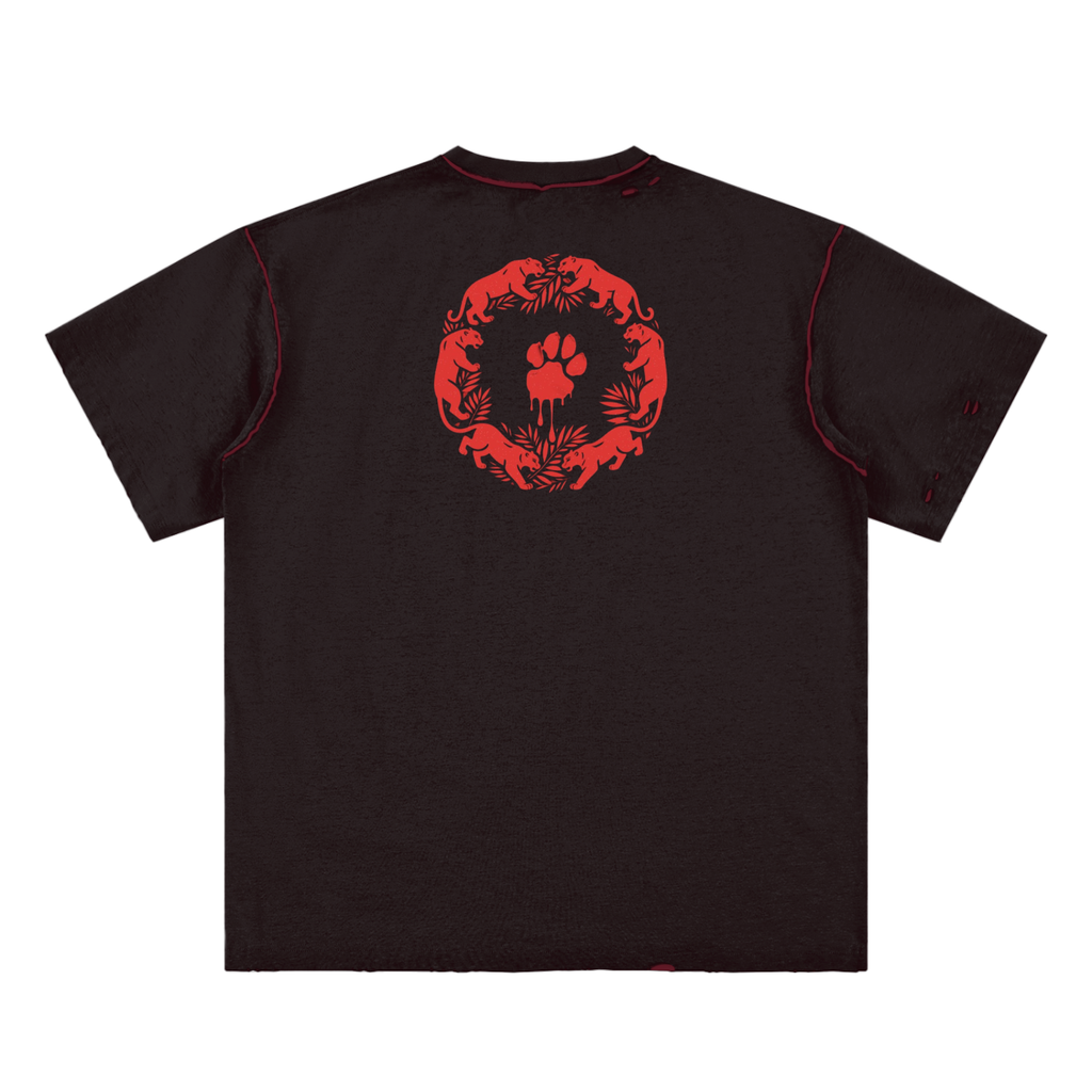La Paw Inc. Hand-frayed Reversible T-shirt