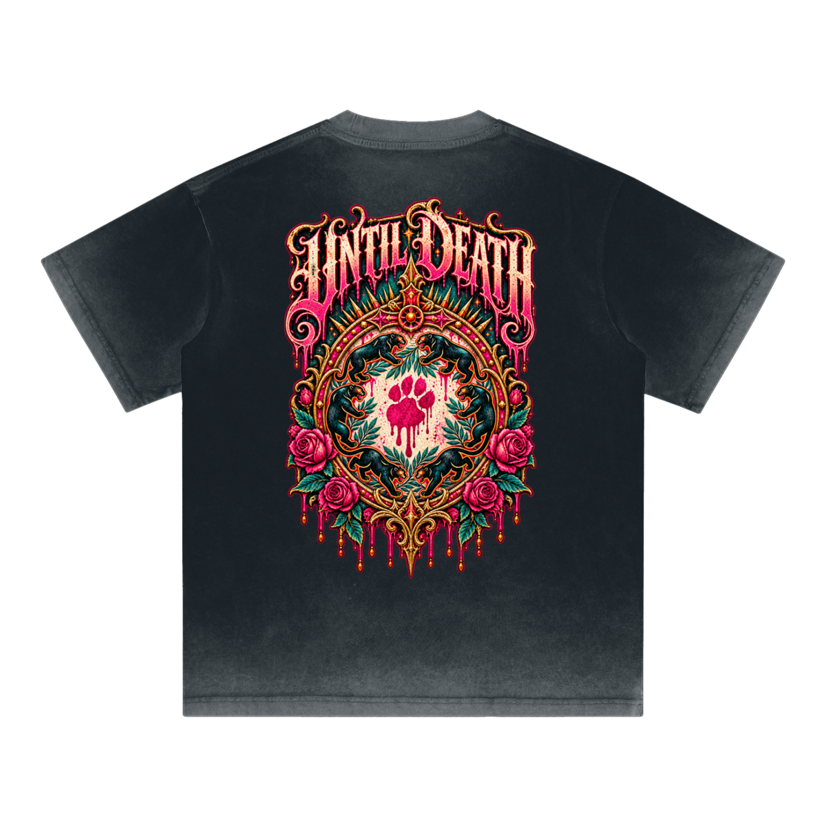 La Paw Inc. The Carnival Never Sleeps Reverse Dyed Loose Cotton T-Shirt