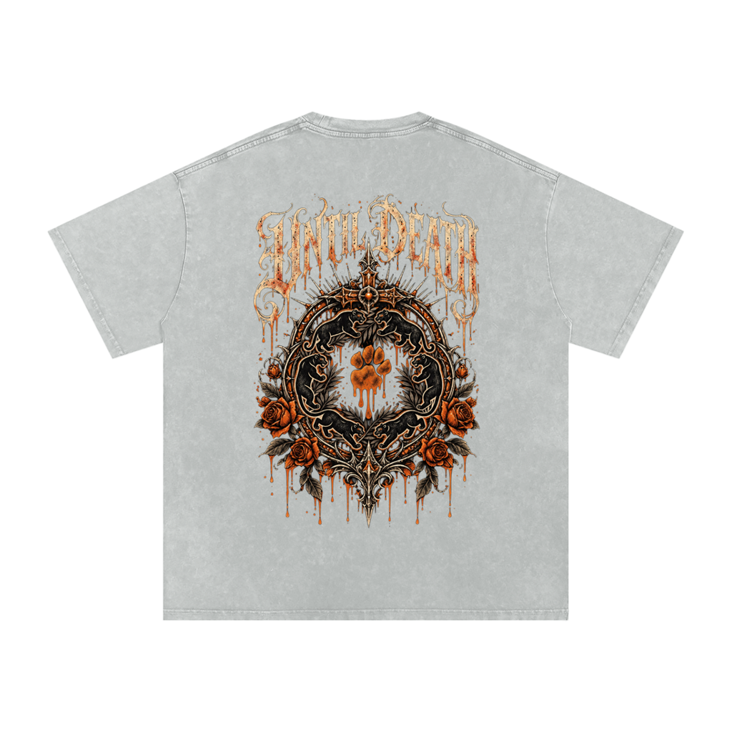 La Paw Inc. The Night Calls Snow Washed Oversized Cotton T-Shirt