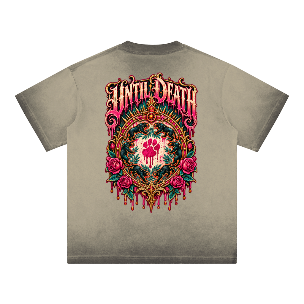 La Paw Inc. The Carnival Never Sleeps Reverse Dyed Loose Cotton T-Shirt