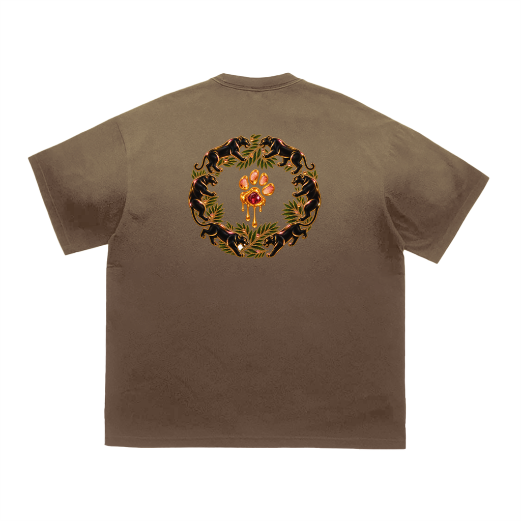 La Paw Inc. Georgia Gold Tiger Stripe Gradient Washed T-Shirt