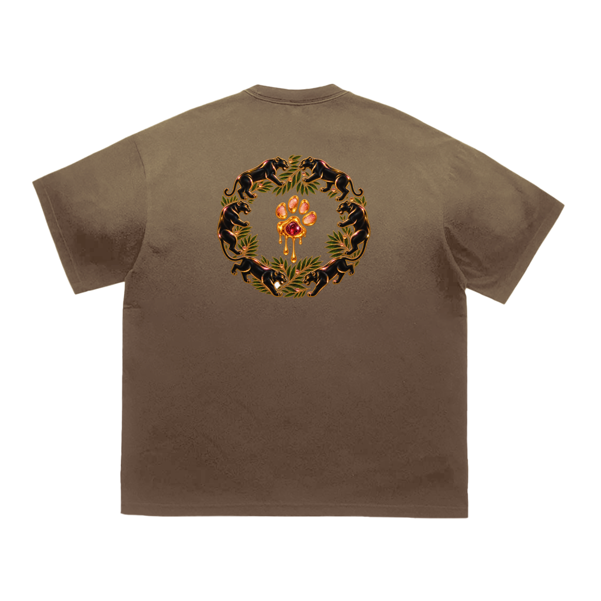 La Paw Inc. Georgia Gold Tiger Stripe Gradient Washed T-Shirt