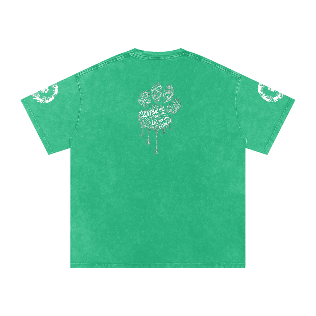 La Paw Inc. Snow Washed Oversized Cotton T-Shirt