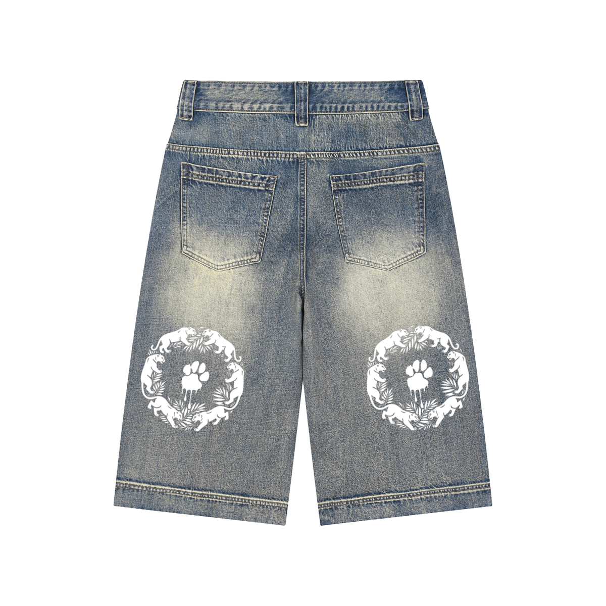 La Paw Inc. Signature Vintage Wash Baggy Denim Shorts