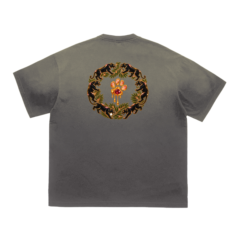 La Paw Inc. Georgia Gold Tiger Stripe Gradient Washed T-Shirt