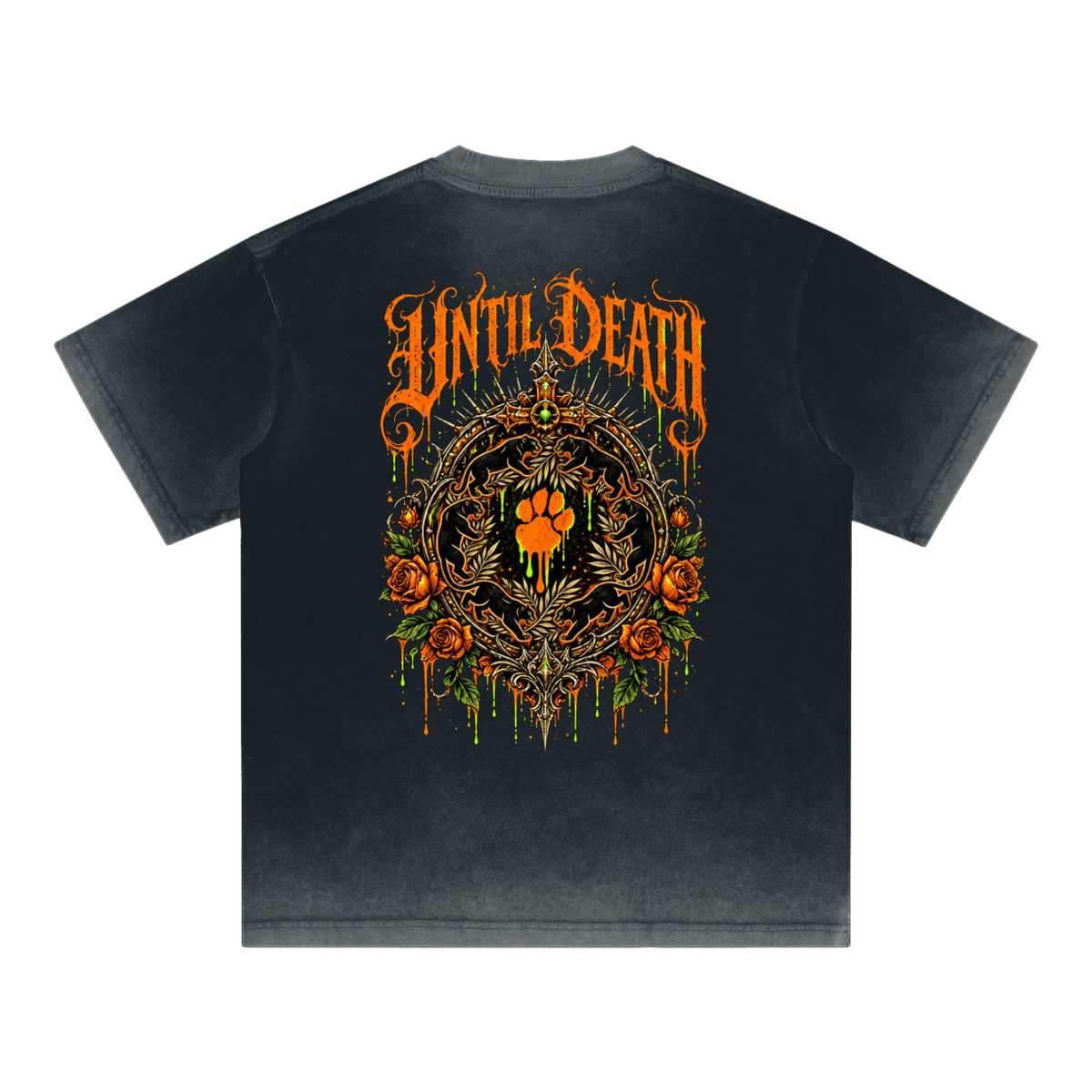 La Paw Inc. Hanging By A Thread Reverse Dyed Loose Cotton T-Shirt