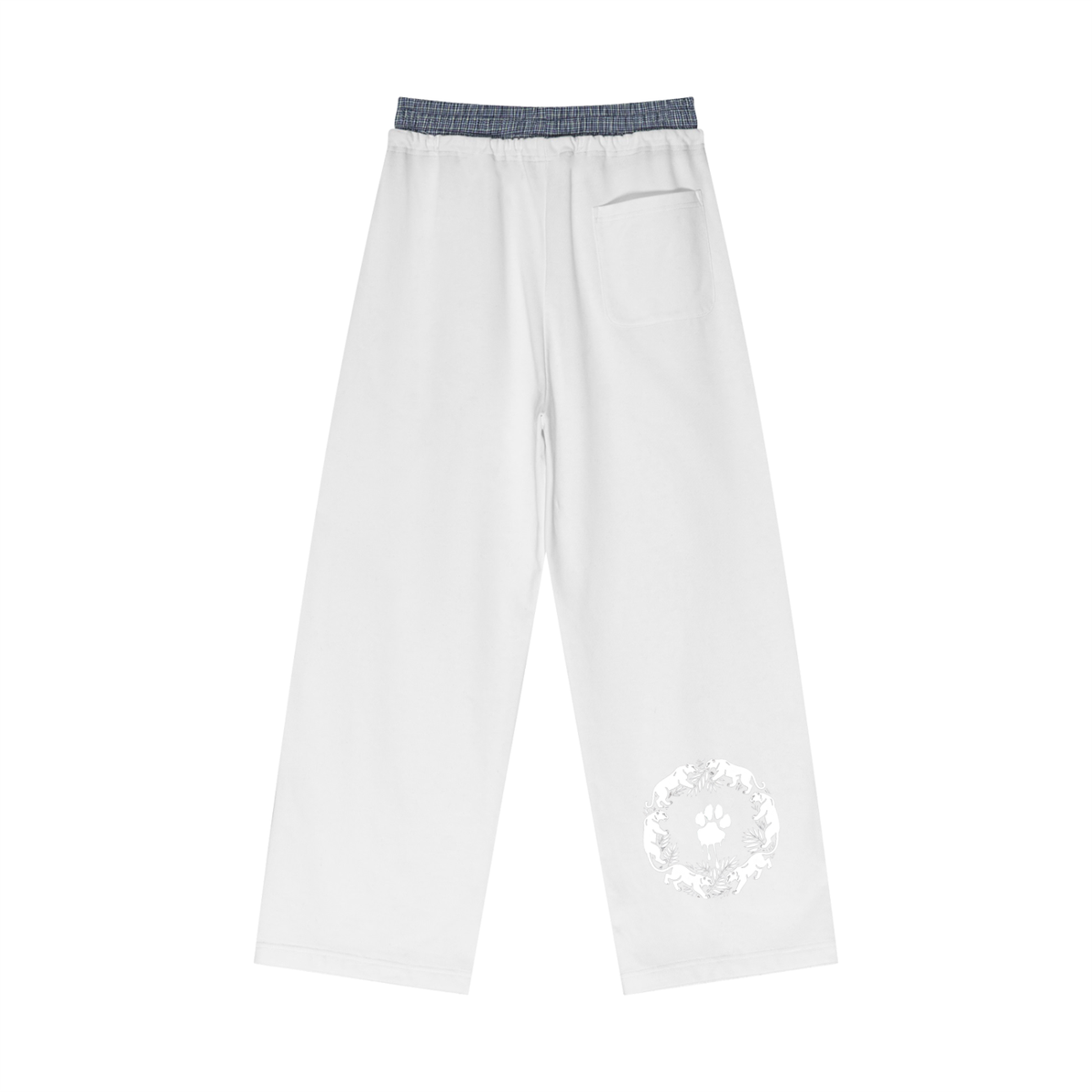 La Paw Inc. Signature Plaid Contrast Waist Pants