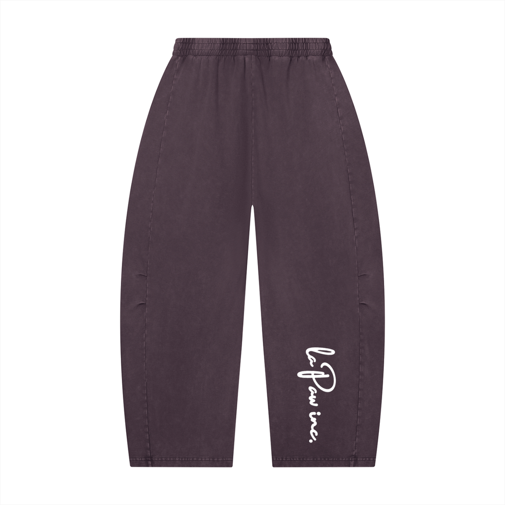La Paw Inc. Paw Paint Unisex Mineral Wash Barrel Leg Pants