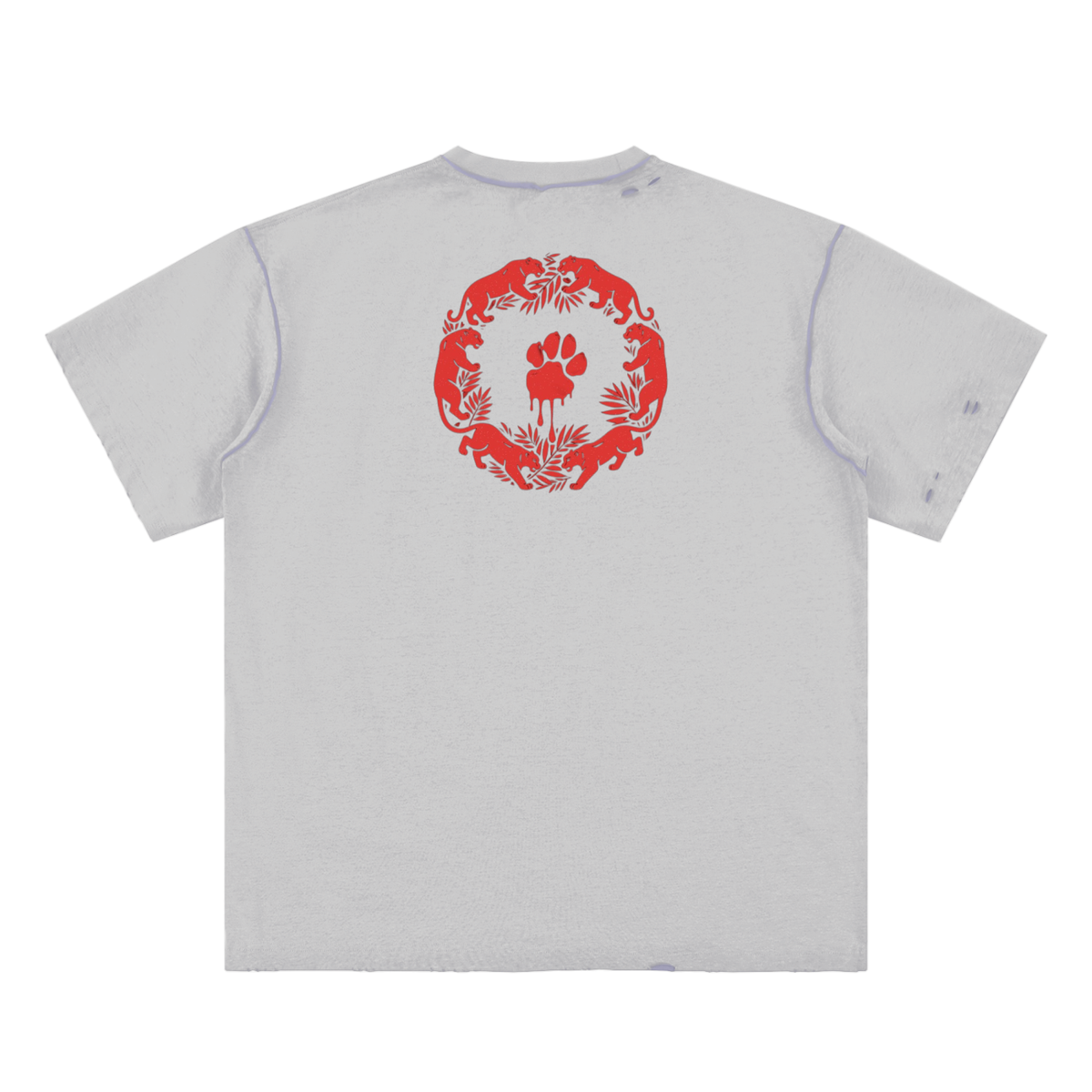 La Paw Inc. Hand-frayed Reversible T-shirt