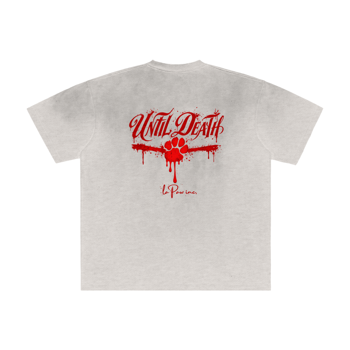 La Paw Inc. Until Death Vintage Washed Frayed T-Shirt