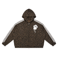 La Paw Inc. Paw Print Unisex Leopard Full Zip Hoodie