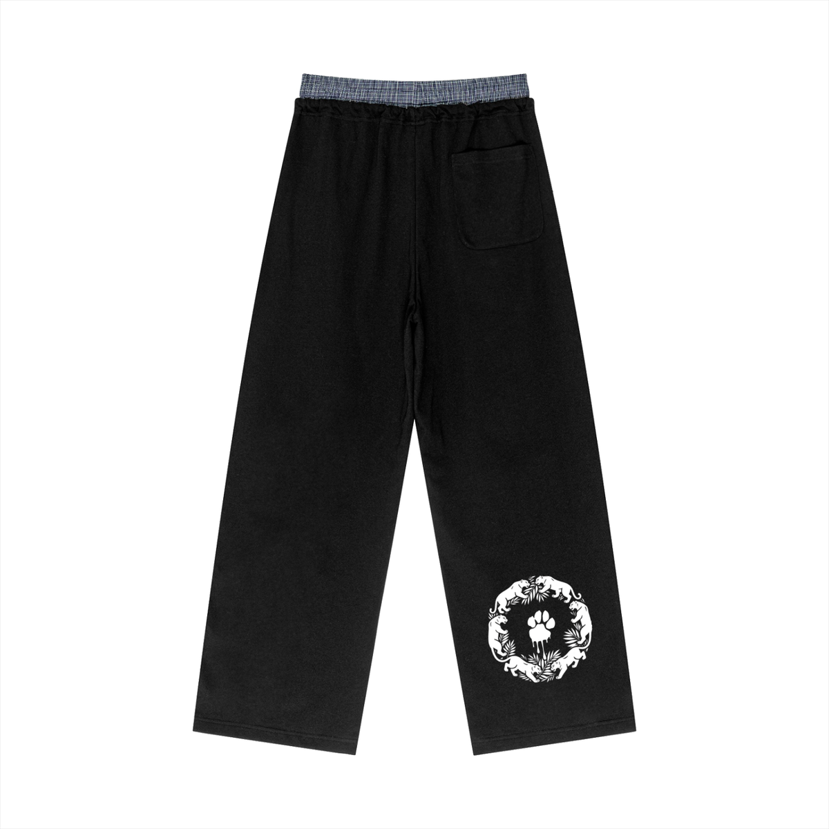 La Paw Inc. Signature Plaid Contrast Waist Pants