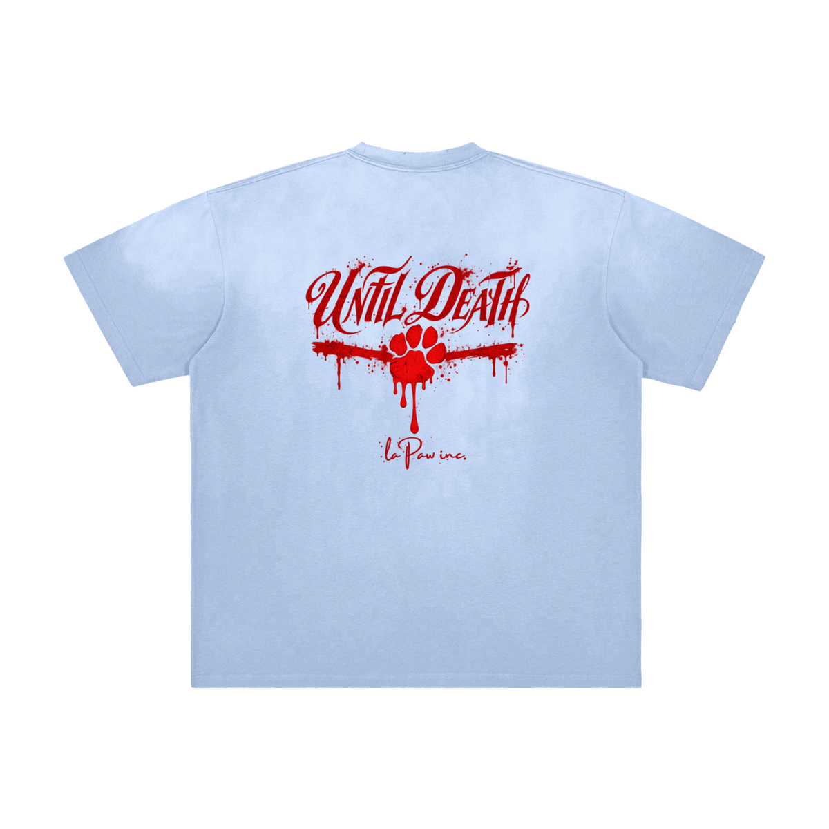 La Paw Inc. Until Death Vintage Washed Frayed T-Shirt