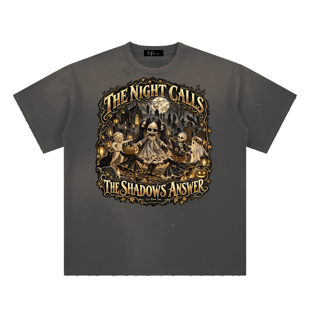 La Paw Inc. The Night Calls Hand-Frayed Sunfade Paint Splatter T-Shirt