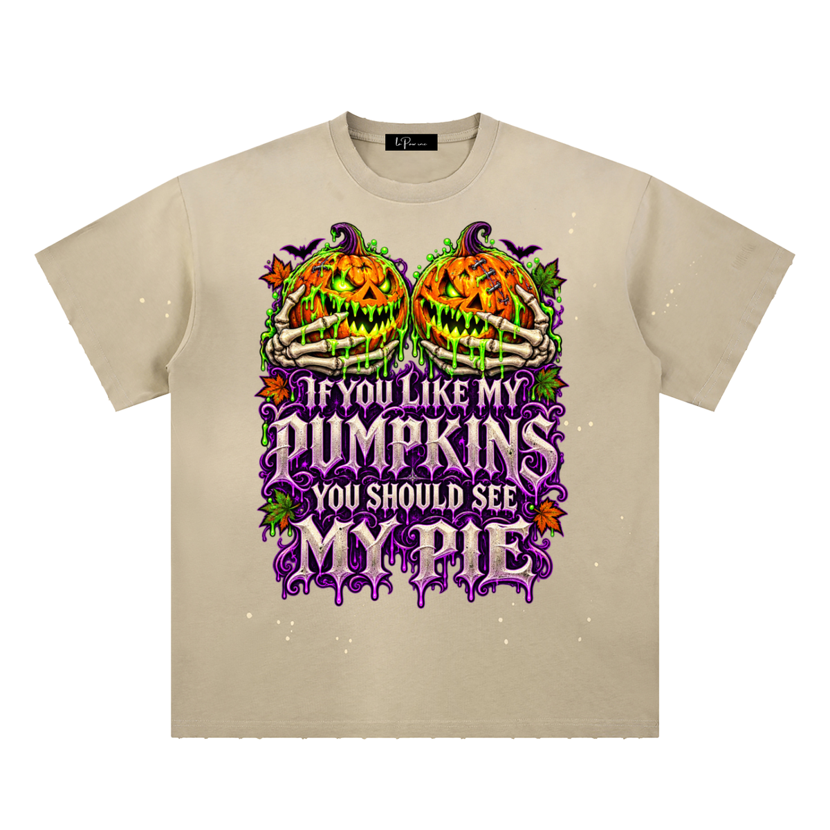 La Paw Inc. If You Like My Pumpkins Hand-Frayed Sunfade Paint Splatter T-Shirt