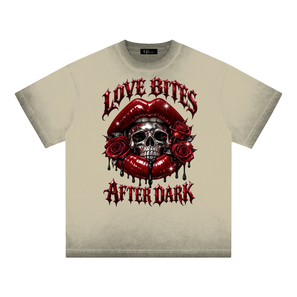 La Paw Inc. Love Bites Reverse Dyed Loose Cotton T-Shirt