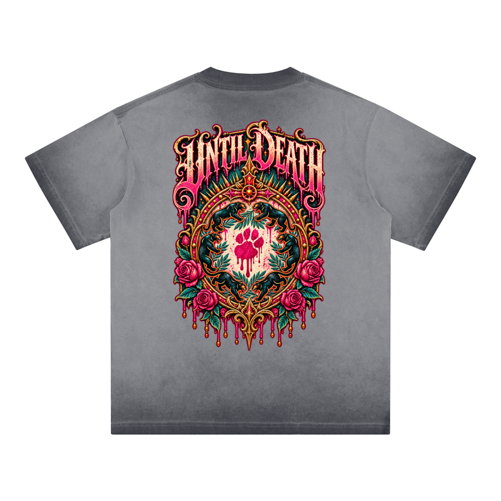 La Paw Inc. The Carnival Never Sleeps Reverse Dyed Loose Cotton T-Shirt