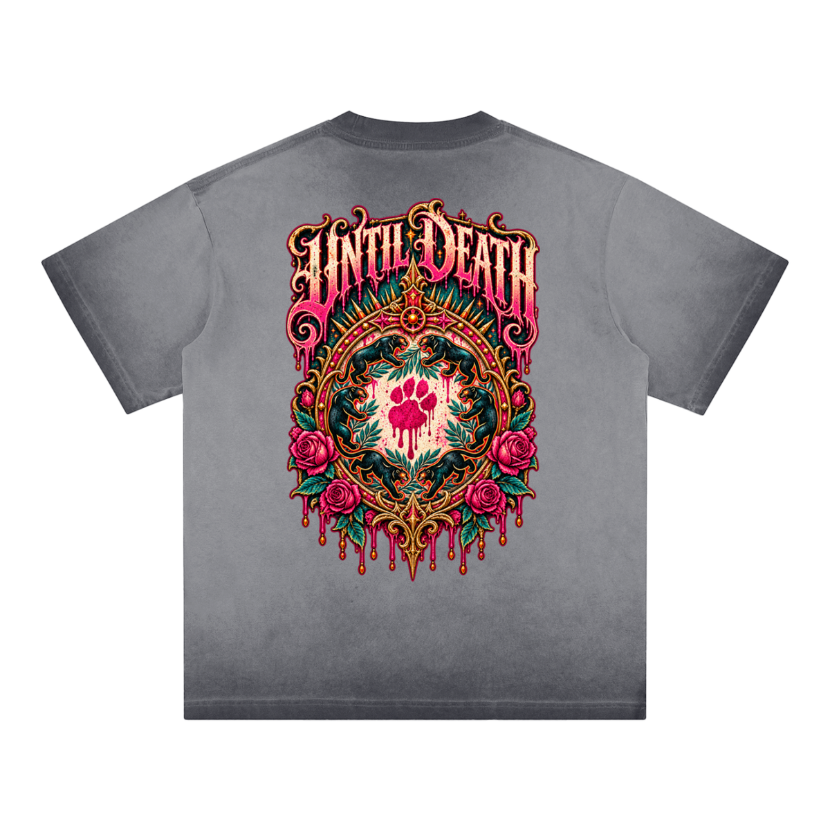 La Paw Inc. The Carnival Never Sleeps Reverse Dyed Loose Cotton T-Shirt