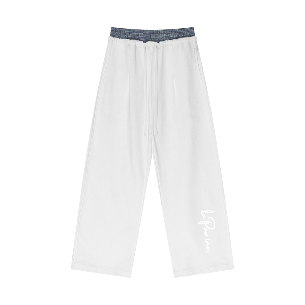 La Paw Inc. Signature Plaid Contrast Waist Pants