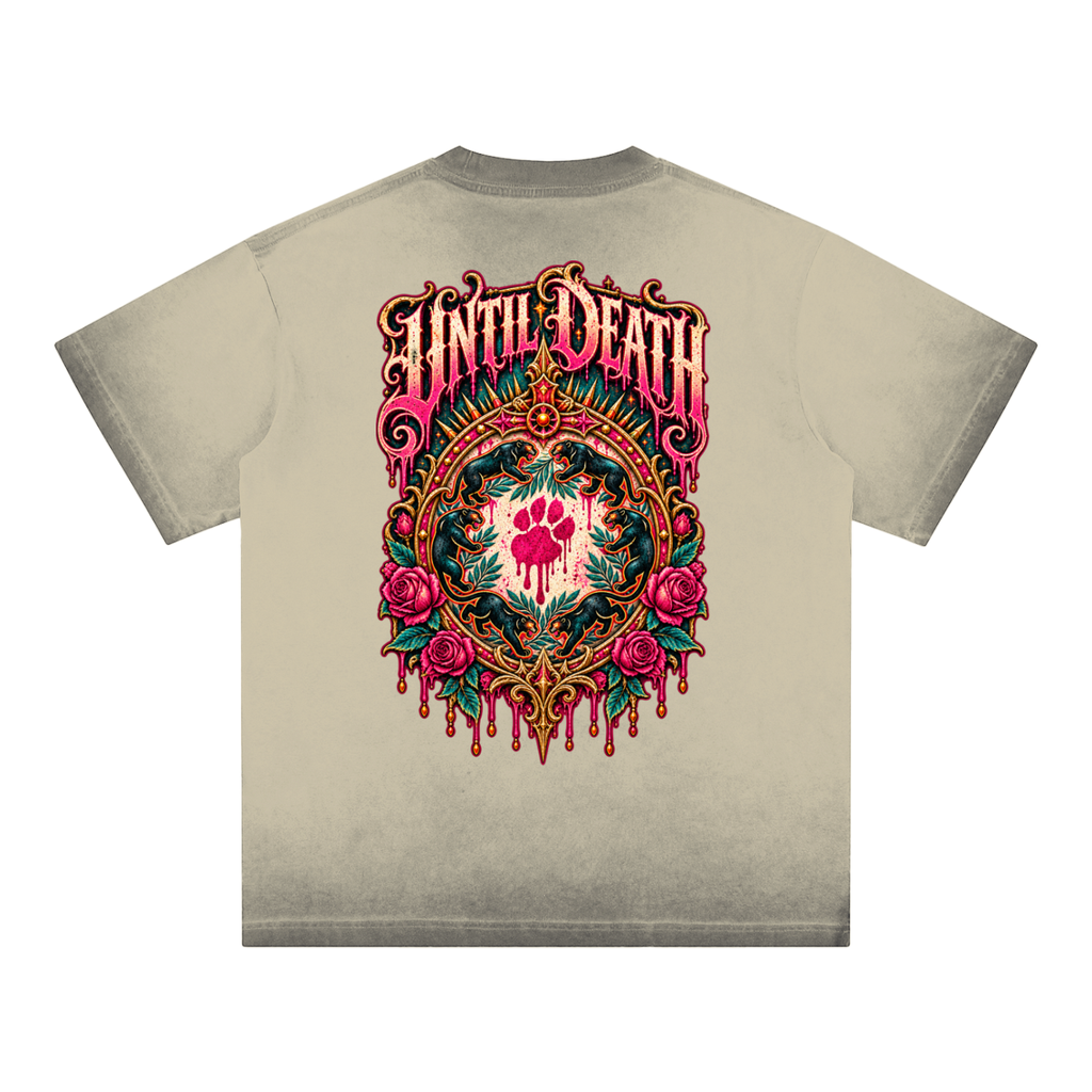 La Paw Inc. The Carnival Never Sleeps Reverse Dyed Loose Cotton T-Shirt
