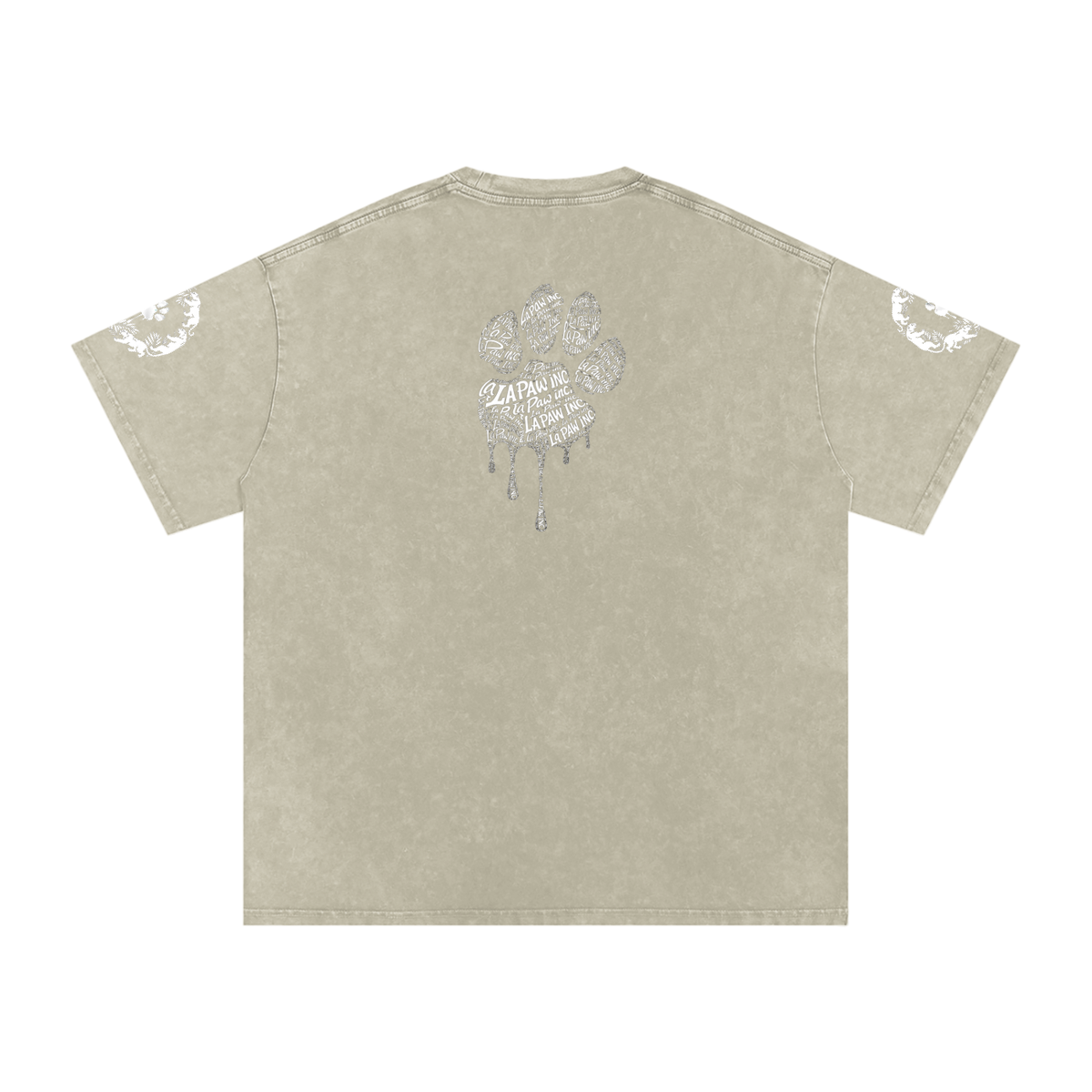 La Paw Inc. Snow Washed Oversized Cotton T-Shirt