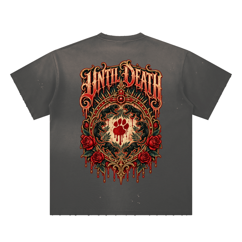 La Paw Inc. The Unholy Carnival Hand-Frayed Sunfade Paint Splatter T-Shirt