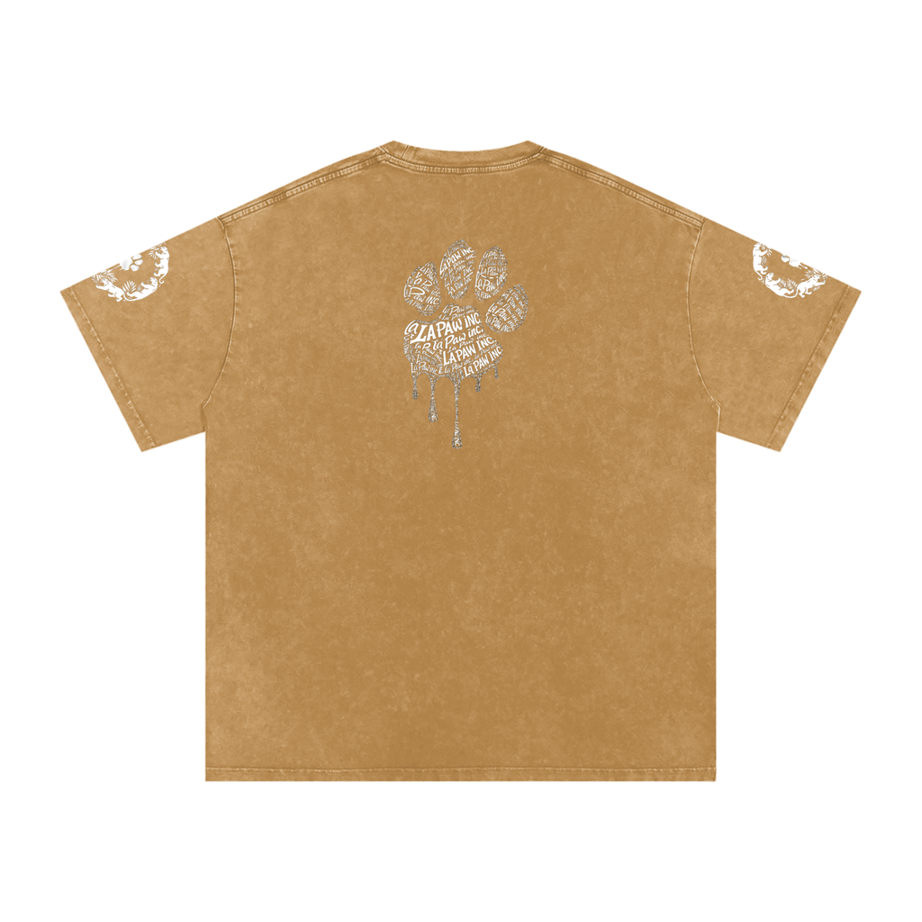 La Paw Inc. Snow Washed Oversized Cotton T-Shirt