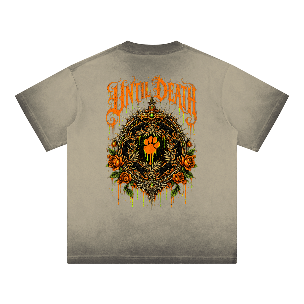 La Paw Inc. Hanging By A Thread Reverse Dyed Loose Cotton T-Shirt