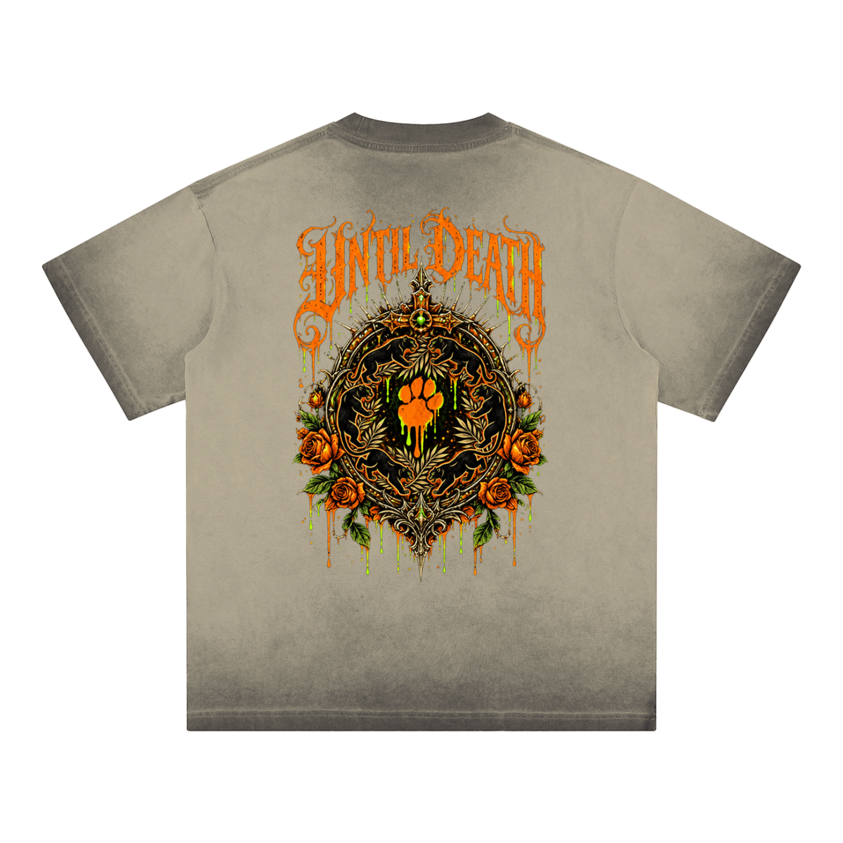 La Paw Inc. Hanging By A Thread Reverse Dyed Loose Cotton T-Shirt