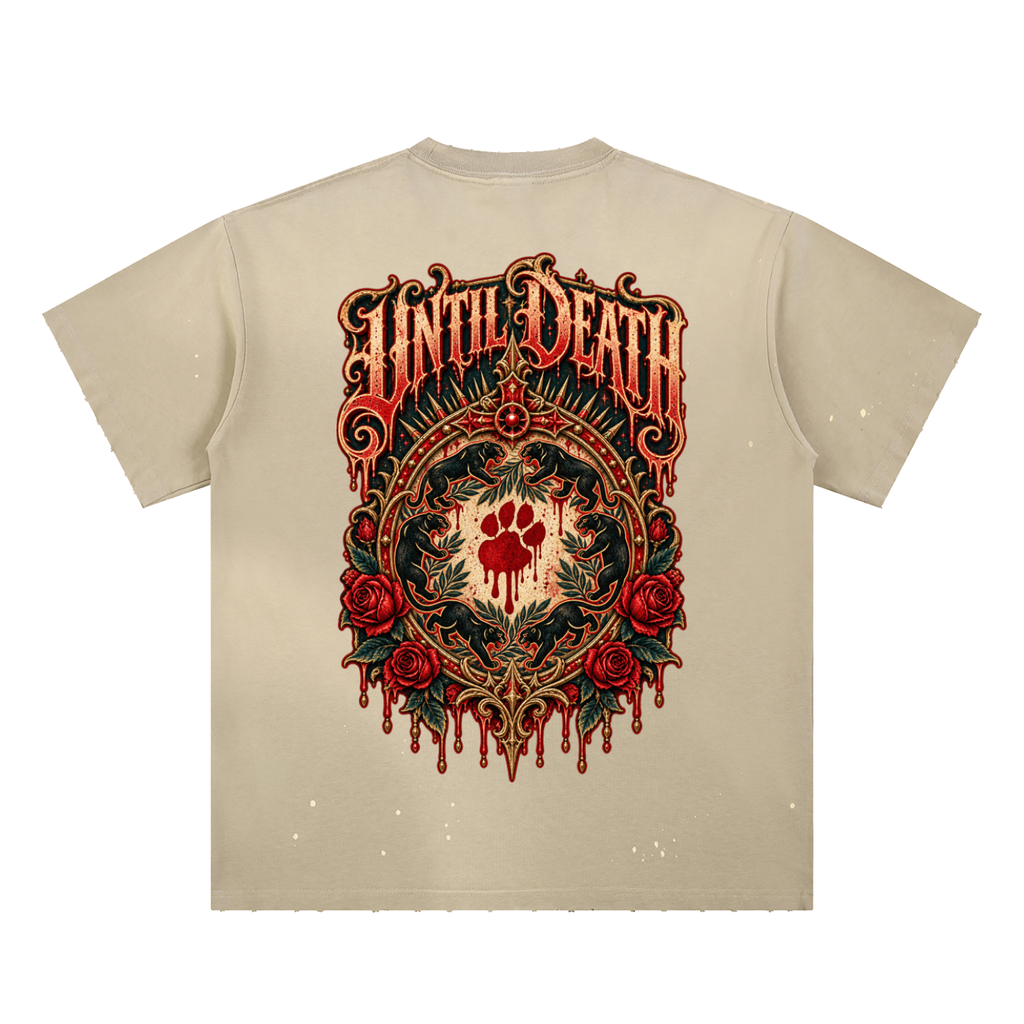 La Paw Inc. The Unholy Carnival Hand-Frayed Sunfade Paint Splatter T-Shirt