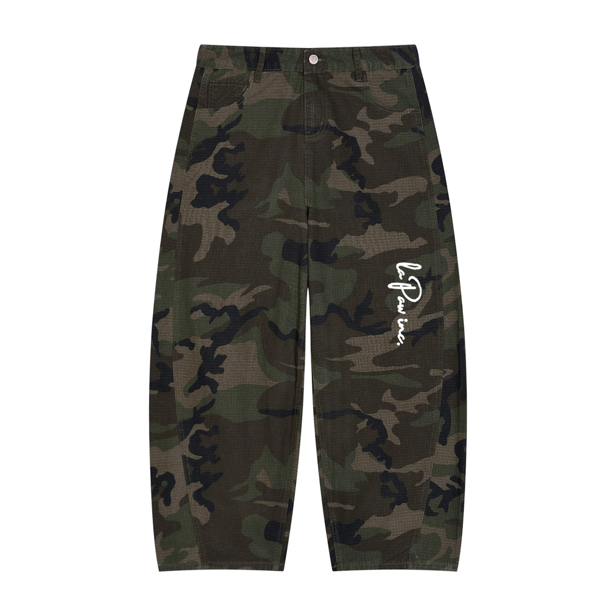 La Paw Inc. Men’s Camo Barrel Leg Cargo Pants