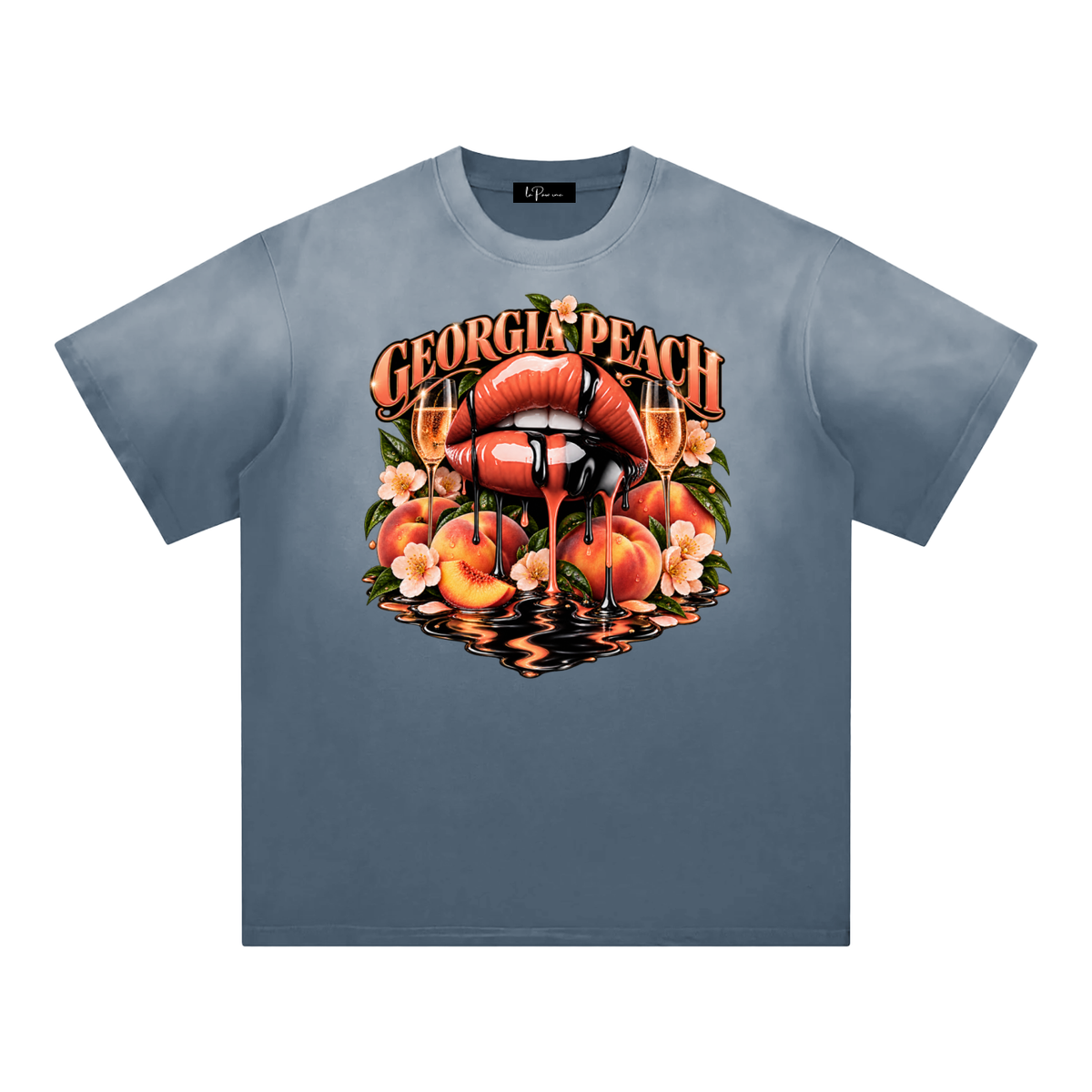 La Paw Inc. Georgia Peach Sunfade Edge Gradient T-Shirt
