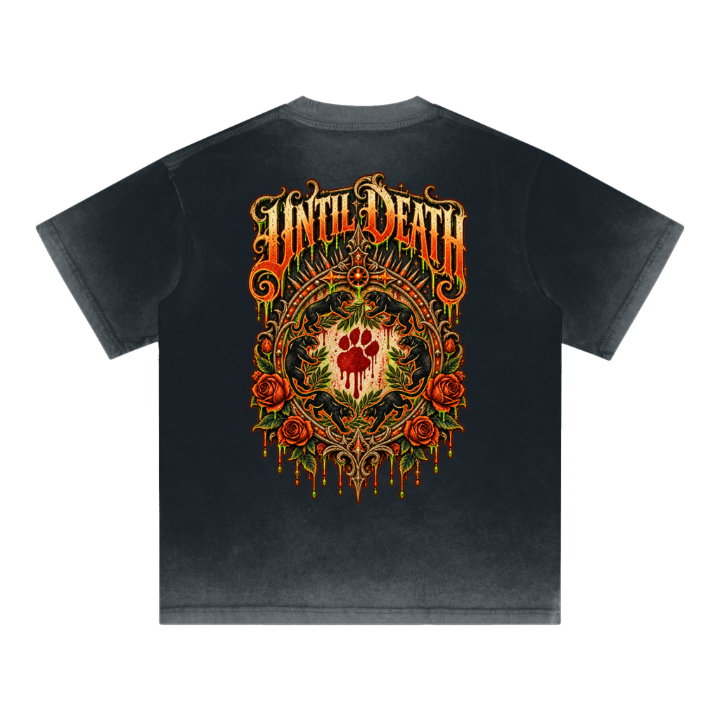 La Paw Inc. Just Waiting For Halloween Reverse Dyed Loose Cotton T-Shirt
