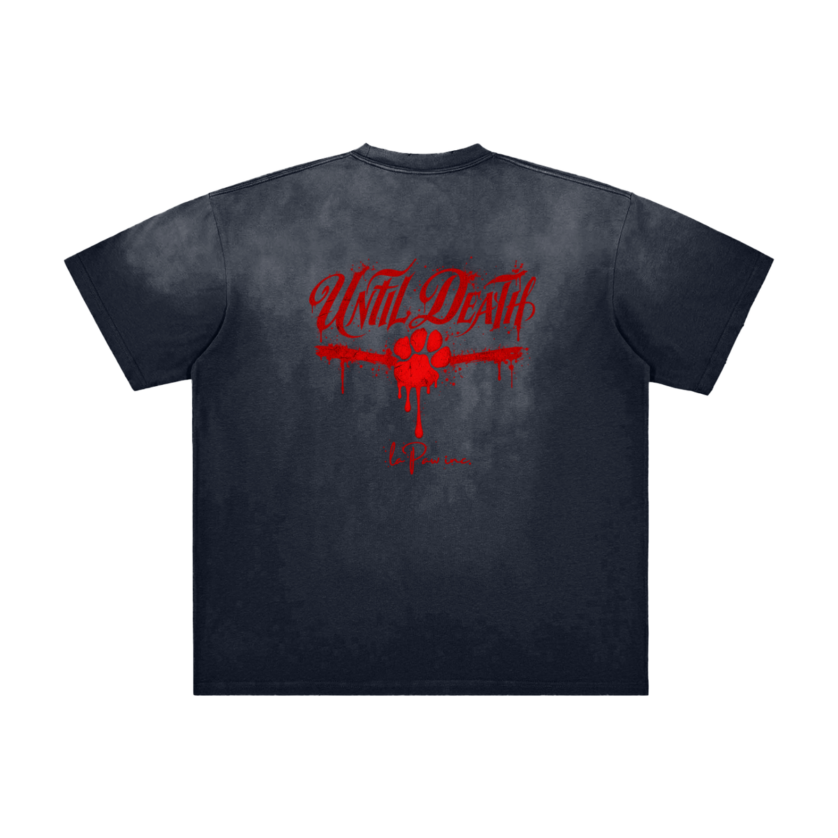 La Paw Inc. Until Death Vintage Washed Frayed T-Shirt