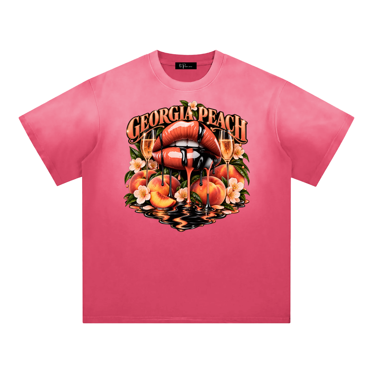 La Paw Inc. Georgia Peach Sunfade Edge Gradient T-Shirt