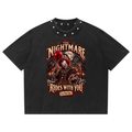 La Paw Inc. The Nightmare Ride with You Unisex Washed Boxy Studded T-Shirt